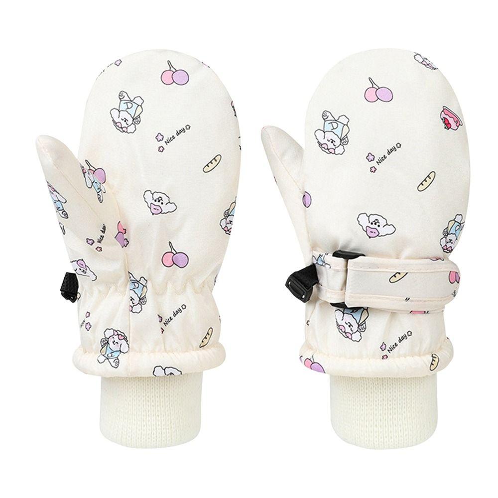 Waterproof Snow Gloves Non-slip Kids Winter Mittens Fashion Children Ski Gloves Snow Snowboard