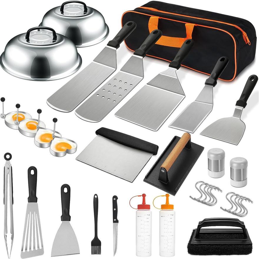Barbecue Tool Set Outdoor BBQ Stainless Steel Teppanyaki Spatula Tools Barbecue Set