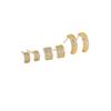 High-Grade Curved Gold Plated Silver Diamond Zircon Earrings for Women - Spring/Summer 2026