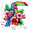 Creative Parrot Wall Art Sculpture Hanging Decor Ornament Metal for Living Room Home