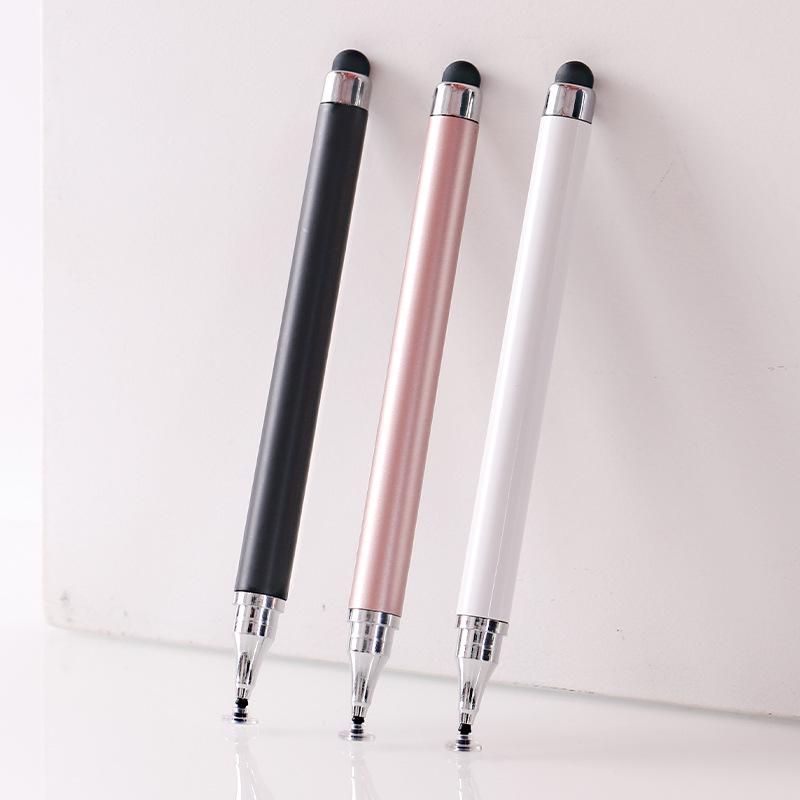 Dual-Head Touchscreen Stylus Pen for Phones & Tablets - Round Disc Capacitive Drawing & Handwriting Tool