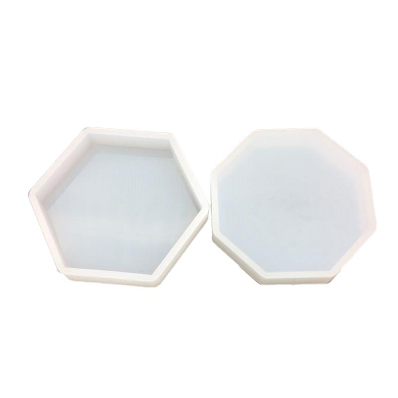 DIY Geometry Crystal Epoxy Resin Mold Large Cube Hexagon Octagon Mirror Bookends Silicone Mold Aromatherapy Home Desktop Decor