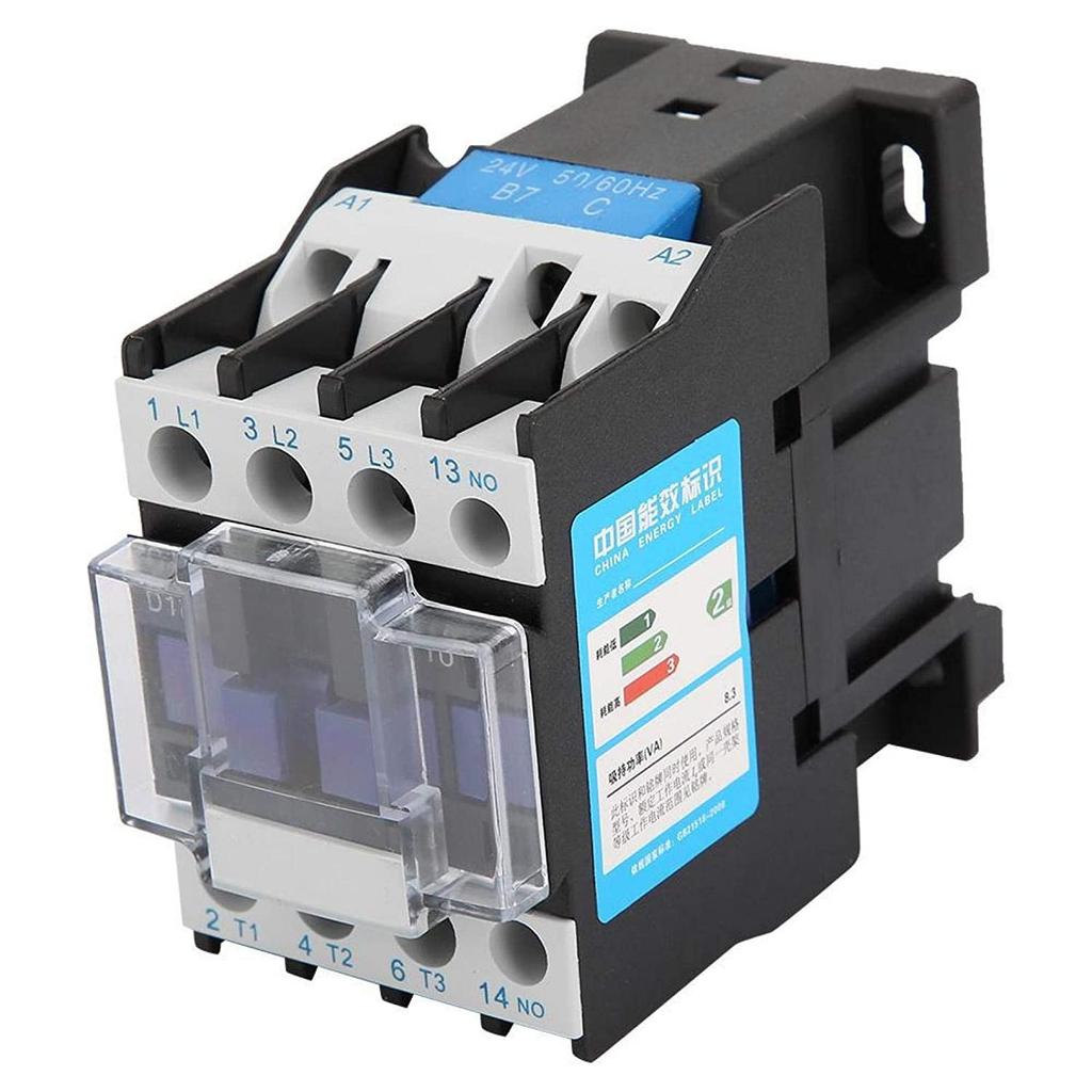 AC Contactor CJX2-1810 24V 50Hz 660V 32 Amp Phase 3-Pole DIN Rail Industrial