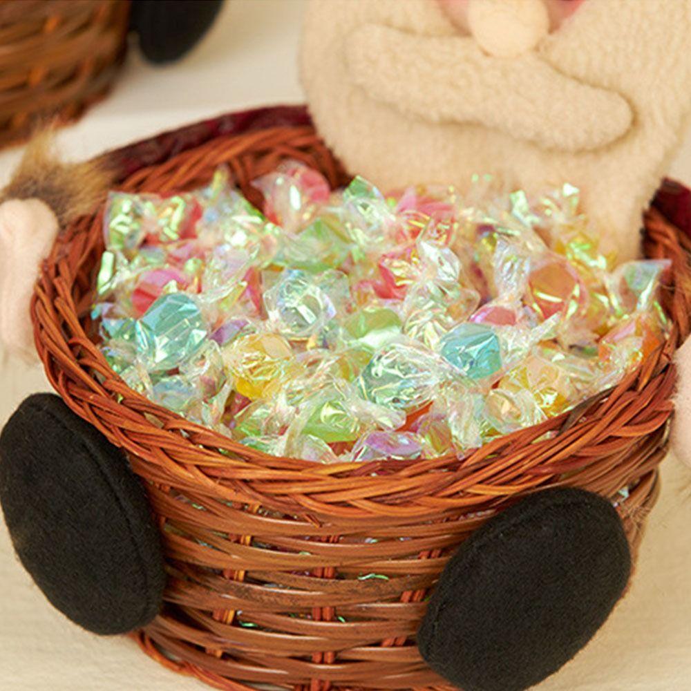 Rattan Candy Storage Basket Snowman Elk Easter Rattan  Basket Christmas Candy Basket  Christmas