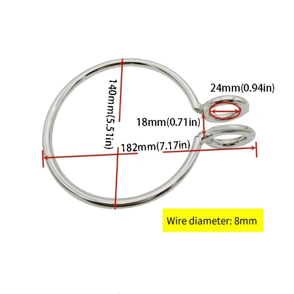 

Silver Color Marine Anchor Retrieval Ring Polished Finish Stainless Steel Ring Yacht Use 182mm/7.17in