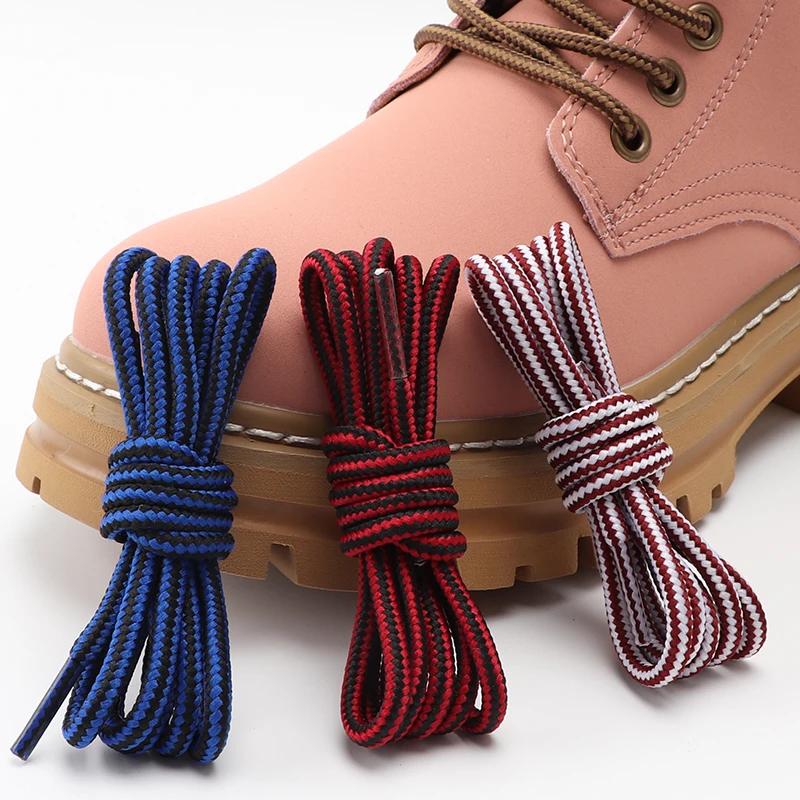 1 Paar Stiefel Runde Schnürsenkel Gestreift Zweifarbig Schuhbänder Outdoor Wandern Freizeitschuh Schnürsenkel Sneaker Casual Schnürsenkel Zubehör
