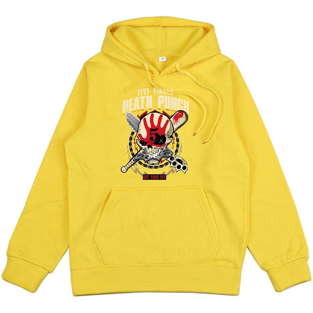 Winter Unisex Streetwear Five Finger Death Punch Hoodies Heavy Mental Style Sweatshirts Casual Men Women