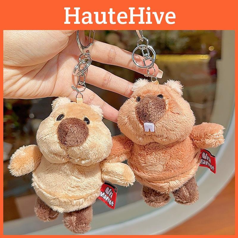 Hugging Carrot Hoodie Carrot Marmot Cartoon Plush Keychain Cute Pendant Doll