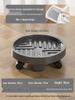 Tempered Mobile Flower Pot Tray with Wheels and Drawer – Round Base, Water-Receiving Tray for Potted Plants