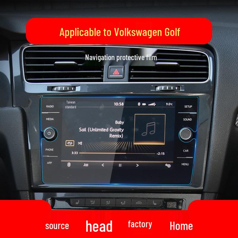 VW Golf 8 Navigation Tempered Film: Fits 25 Models, 7" Touchscreen Protector