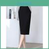 Spring Autumn High Waist Bodycon Skirt With Stretch Cotton Polyester For Office Women