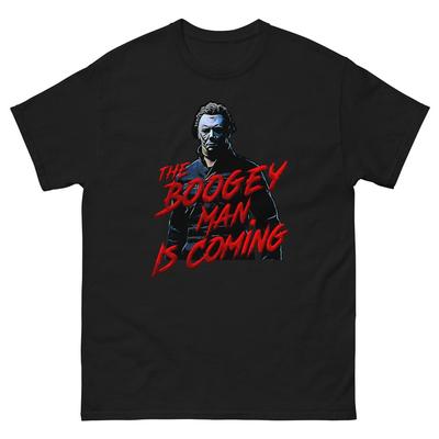 Camiseta michael myers/ Camiseta clásica para hombre años 80/ camiseta de terror/ El Coco está llegando