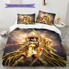 Saint Seiya Golden Saints Bedding Set, 1 Duvet Cover & 2 Pillowcases, Suitable for Bedroom, Ideal Gift for Anime Fans