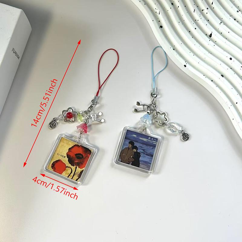 Anime Bilderrahmen Handykette Stil Mädchenhaft USB-Taschenanhänger Handyband Ins