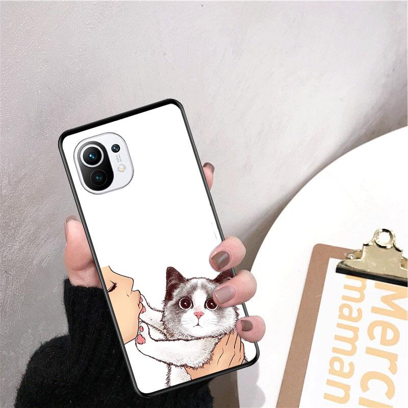

Чехол для телефона No Kisses Cat Illustration для Xiaomi 12 Mi 10T 11T 11 Pro 10 10T 11 lite 10pro 11Ultra Poco X3 Pro Poco F3 M3 Xiaomi Mi 10 Pro 5G