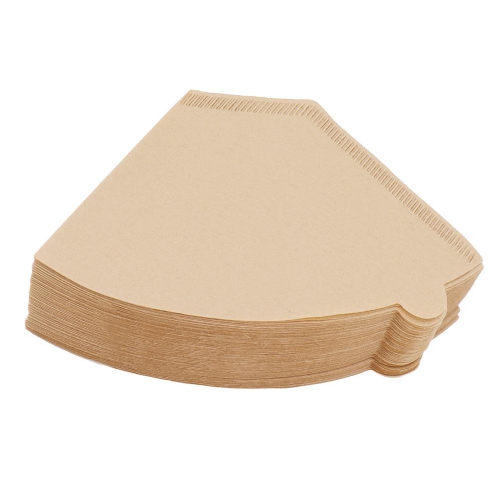 100pcs set 100Pcs Coffee Filter Paper 2 to 4 Cup Unbleached Coffee Filter Cafe Use