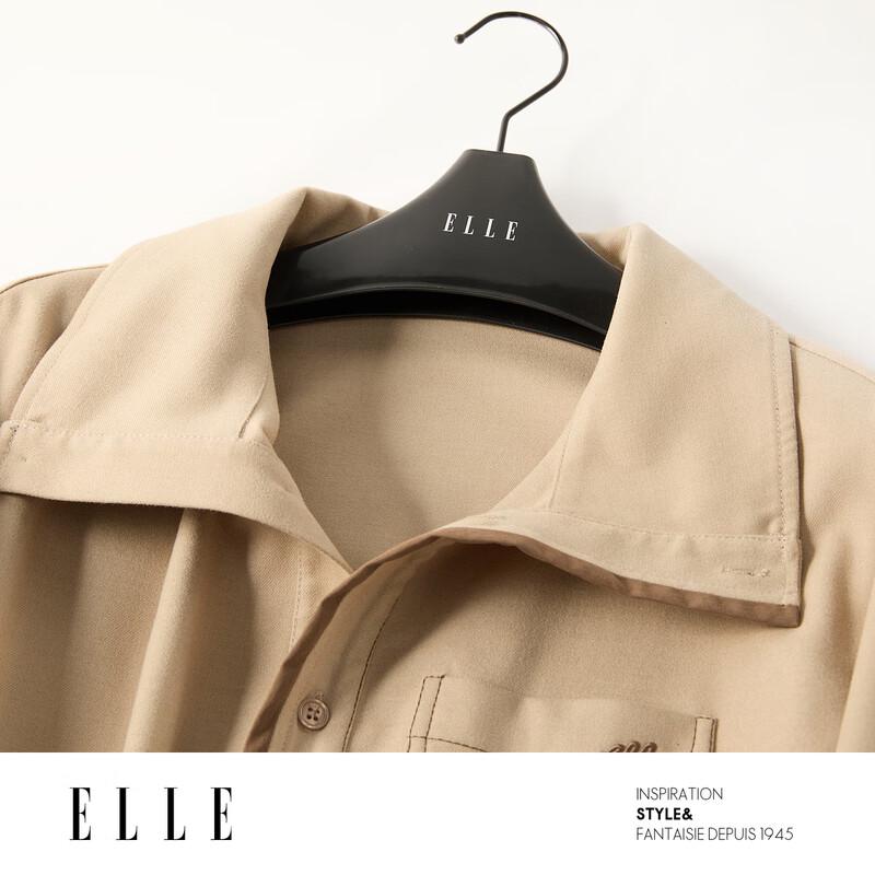 ELLE Women's Khaki Shirt Dress