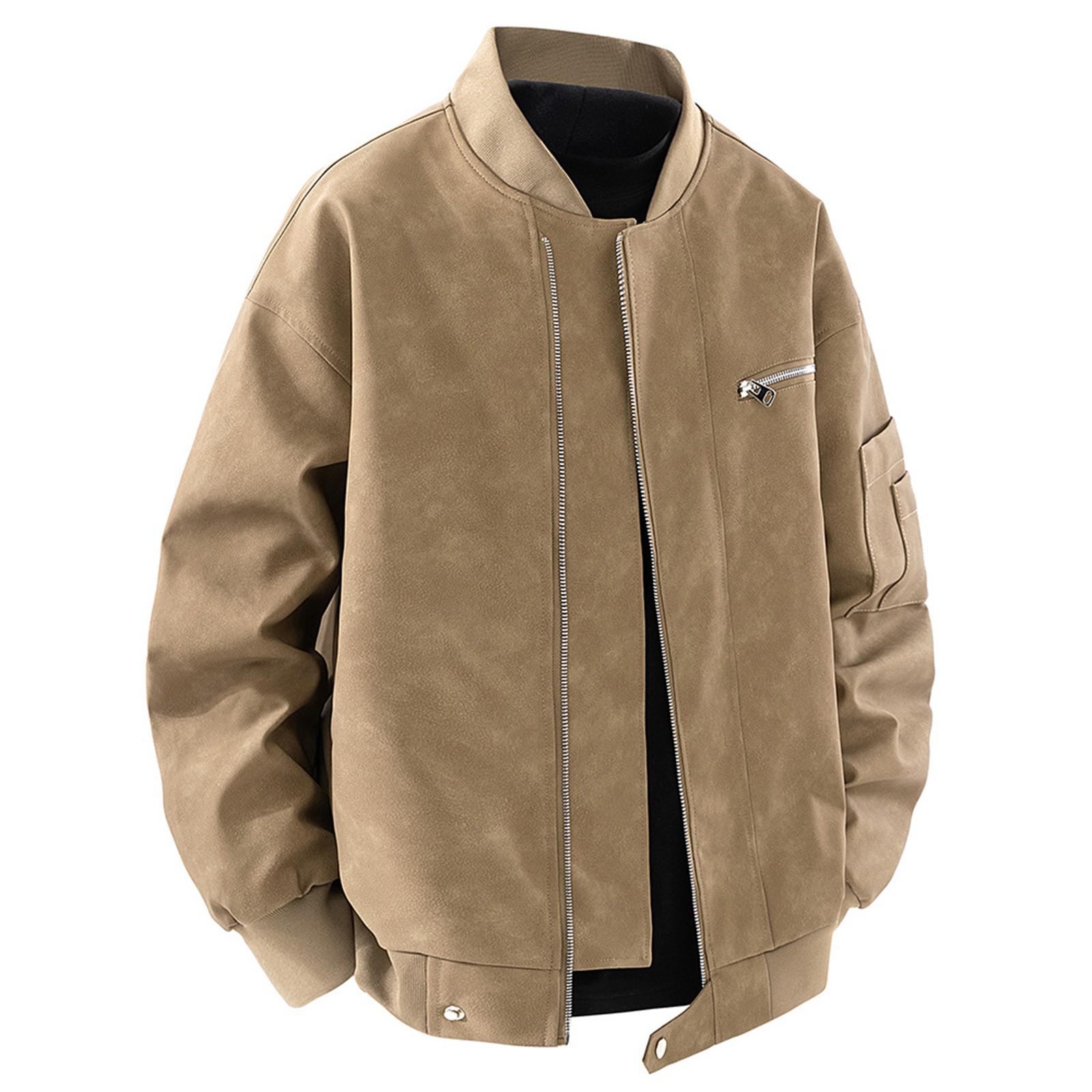 

Мужская весенне-осенняя рабочая куртка с воротником-стойкой и длинными рукавами, мужская повседневная модная рабочая одежда, юбка XXL хаки