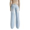 Washed Distressed Slim Fit Jeans Women Low Rise Straight Leg Wide Denim Pants