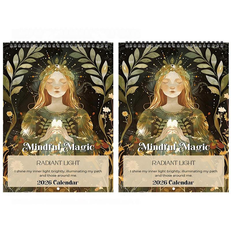 2026 Calendar Dark Magical 12-Month Monthly Planner Hanging Schedule For Home Decorative Bedroom Office School Wall Calendar