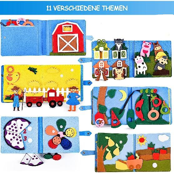 Tableau d'activités Montessori - Livre silencieux Motricité Fine | Les