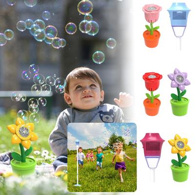 Fully Automatic Rose Sunflower Street Light Bubble Machine With Sound, Light, Music, Bubble Blowing, Children's Outdoor Toys