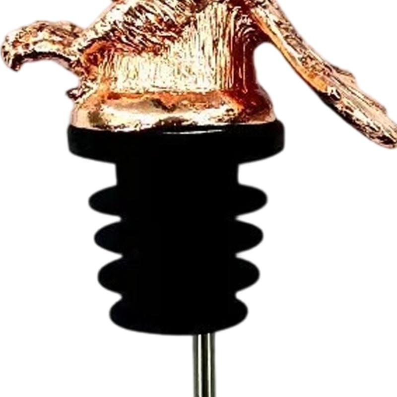Unique Hawks Head Metal Liquor Pourer With Ergonomic Grip Spill Safe Beverage Dispenser For Effortlessly Serving At Pubs