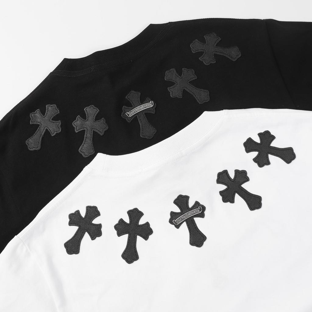 9989 CHROME HEARTS 2025 Summer New High Quality Cotton Round Neck Loose Large Size Men's and Women's T-shirt Couple T-shirt