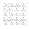 40/100Pcs Cup Screw Ceiling Hook 16mm-30mm Screw-in Metal Hanger Eye Bolt Picture Frame Plant Light Garage RV Outdoor/Indoor