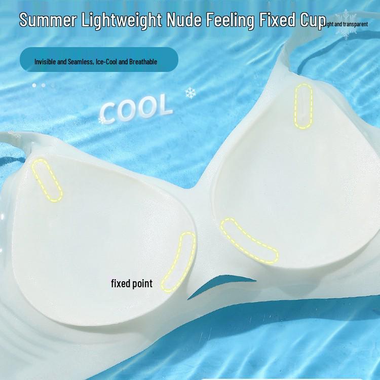 Women's Summer Ice Silk Push-Up Bra - Seamless, Breathable, Anti-Sagging Support