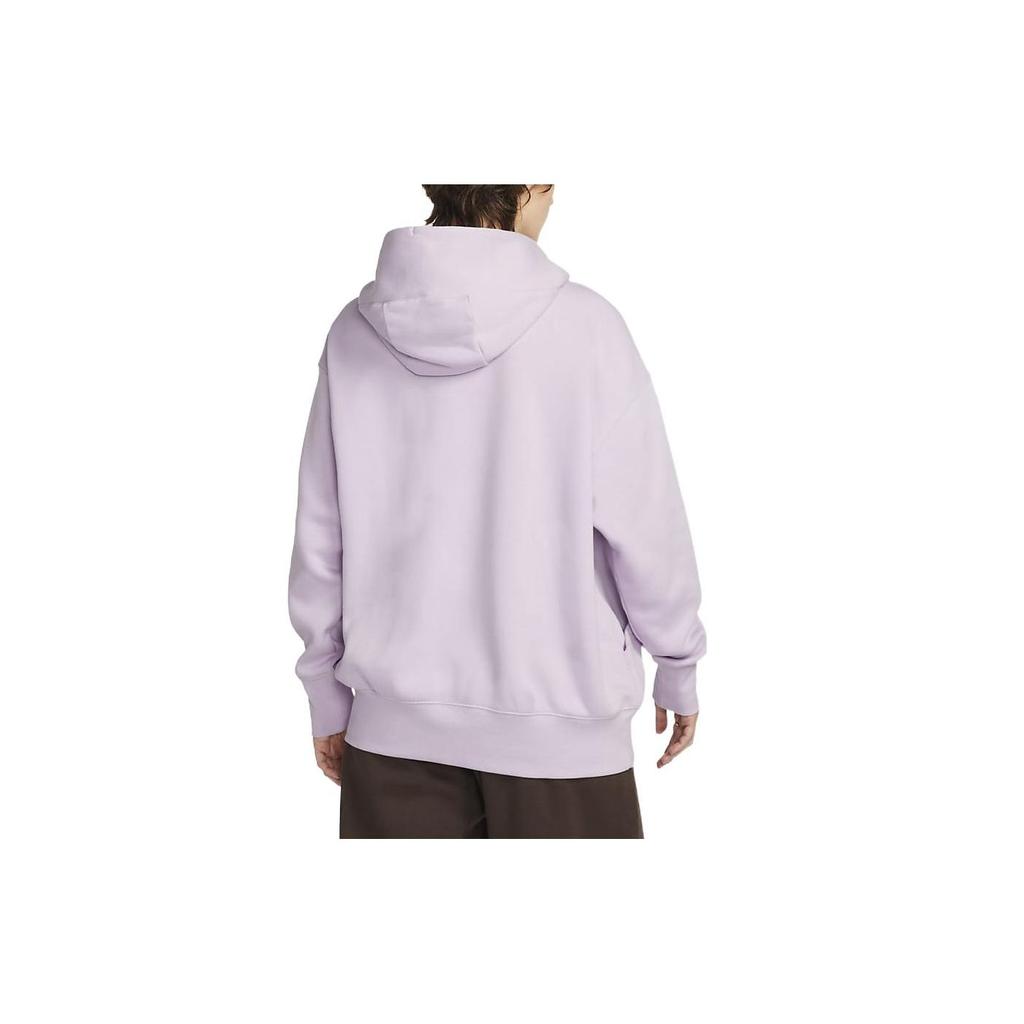 Nike Logo Print Drawstring Hoodie with Long Sleeves Women Hoodie Purple DQ5861-530