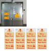 4PCS Warning Signs Wall Sticker Caution Warning Decals DIY Kitchen Shop Window Decor