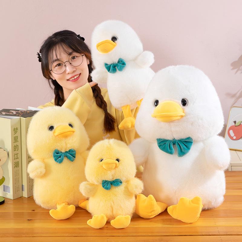 New Creamy Little Yellow Duck Plush Toy Doll Cute Bow Tie Duck Doll Children's Rag Doll