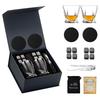 Manufacturer's Bestseller Premium Bar Accessories Whiskey Glass Set 2 Glasses 8 Stone Wooden Box Granite Ice Stone for Various