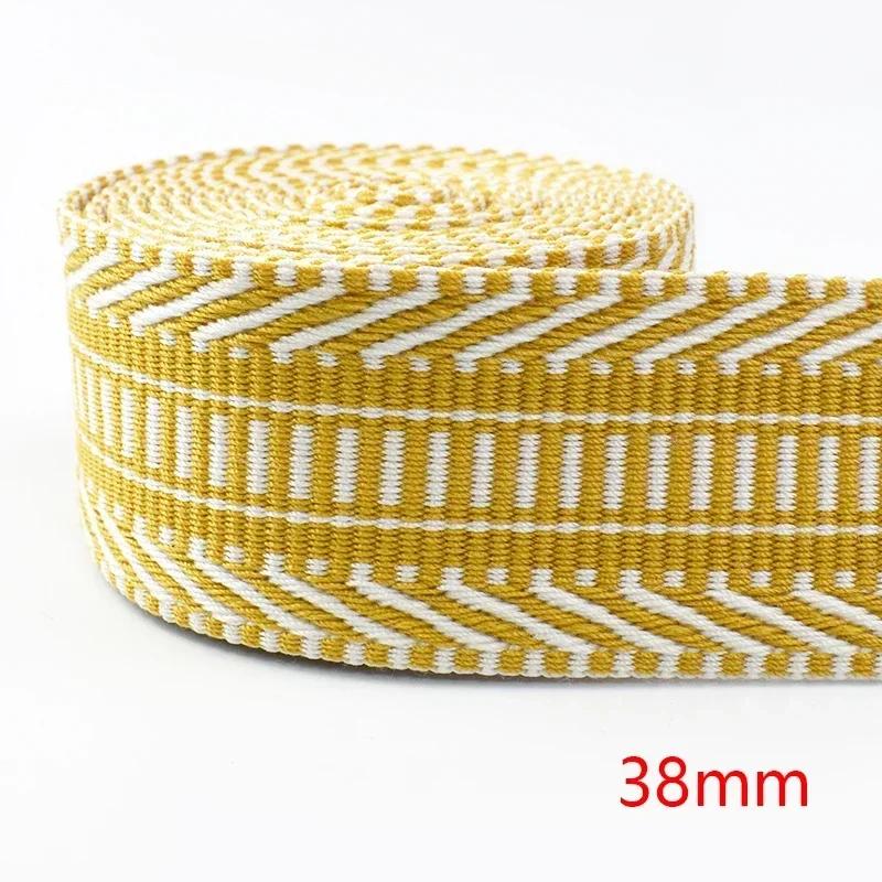 2/3/5M Meetee 38/50mm Jacquard Polyester Webbing Tape By Meter Decorative Ribbon Band Backpack Strap Clothes Sewing Accessories