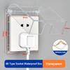Transparent Wall Socket Waterproof Protection Box Universal 86 Type Switch Cover for Kitchen Cooking Area