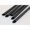 Shibase Kogyo 642 Straw Straws, for Piercing Tapioca Lids, Straight with One Angled End, 12mm X 18cm Diameter, Film Wrapped, 170 Straws, Black, Made I