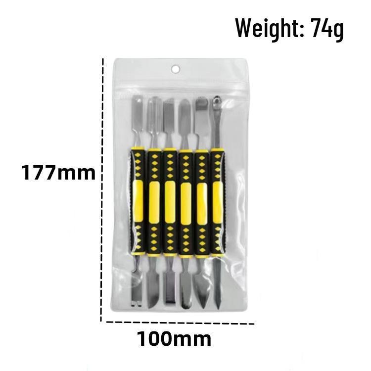 6-Piece Metal Pry Bar Set for Phone and Tablet Repair