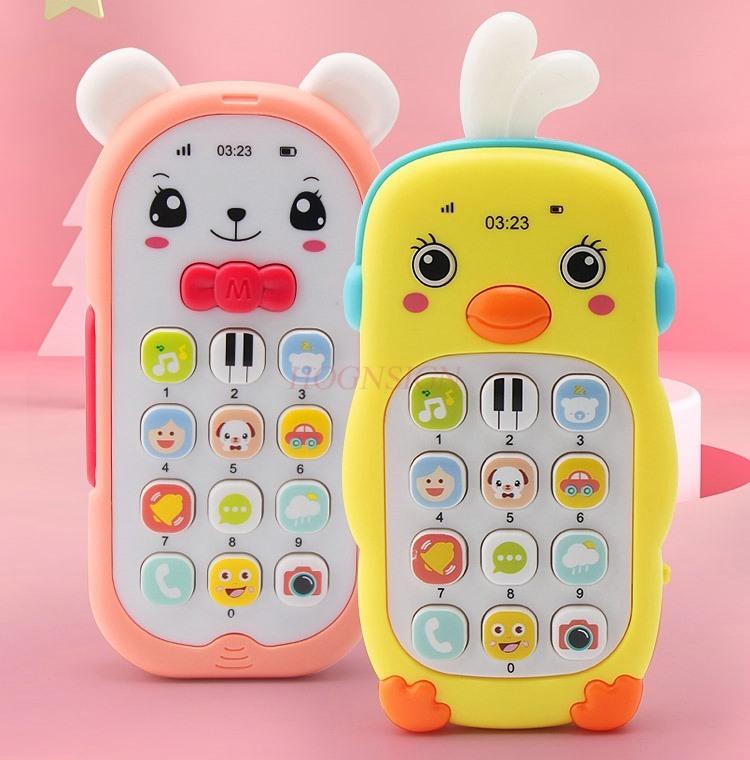 Baby Toy Music Phone Children'S Simulation Bitable Phone Model Baby Puzzle Bilingual 0-2 Year Old Girl Boy