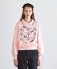 Baitalssain Check Flower Printing Sweatshirt (Pink)