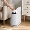 JUDRDO 125L Slim Sanitary Bin with Lid, Push-Type Opening, Small Size, Odor-Eliminating,