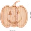 ABOOFAN Halloween Pumpkin Shaped Charcuterie Board Wooden Serving Tray Cheese Snack Serving Dishes Plates for Home Party Dinnerware Supplies