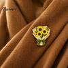 Artistic Floral Gift Bouquet Brooch Pin for Women, Enamel Romantic Flower Jewelry, Durable Zinc Alloy Lapel Coats Dresses And Scarves