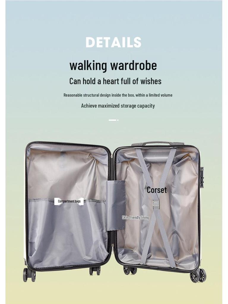 20-Inch Children's Travel Suitcase with Universal Wheels and Password Lock