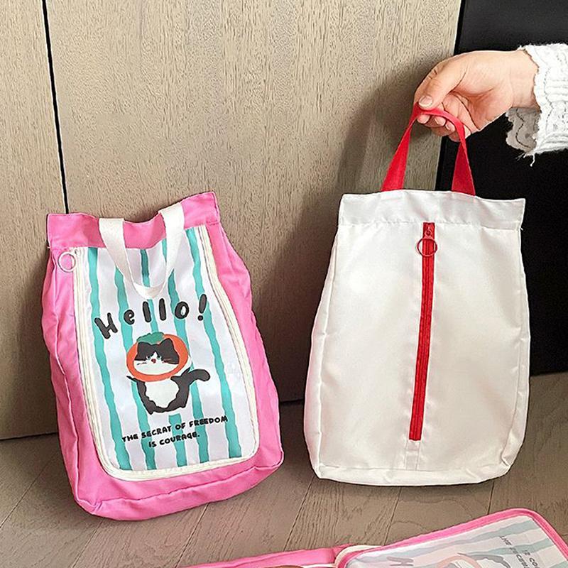 Portable Double Layer Travel Shoe Bag Separate Storage Waterproof Shoe Storage Bag Handheld Thickened Dustproof Shoe Bag