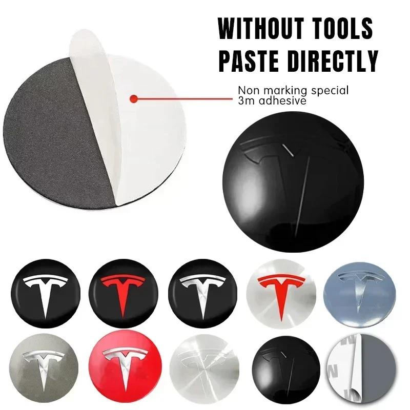 Car Sticker 2025 New Tesla Car 56mm Tesla Hub Cap Center Cap Logo High Quality Sticker for Tesla Model 3 Y S X Personalized Car