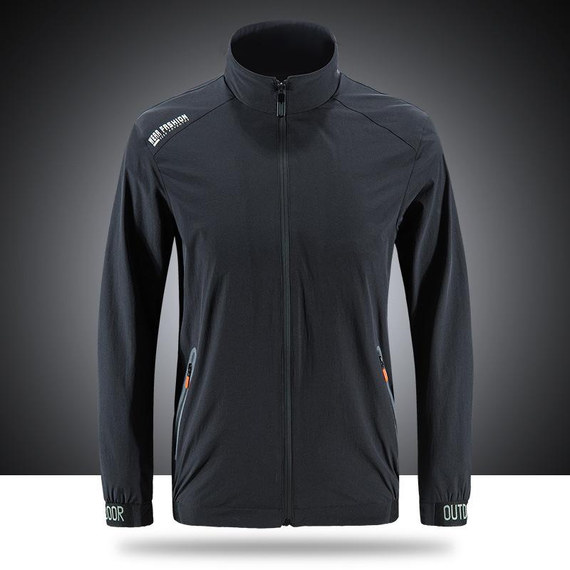 

Чоловіча куртка на чотири сезони для занять спортом на відкритому повітрі, нейлонова куртка з чотиристоронньою еластичністю, повсякденна куртка чоловічого великого розміру, спортивний тренч 5XL темно-сірий