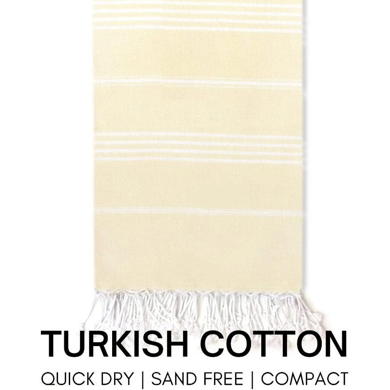 Woven Cotton Blanket Outdoor Blanket Foreign Trade  Beach Towel Color Bath Towel Tassel Striped Polyester Cotton Beach Towel