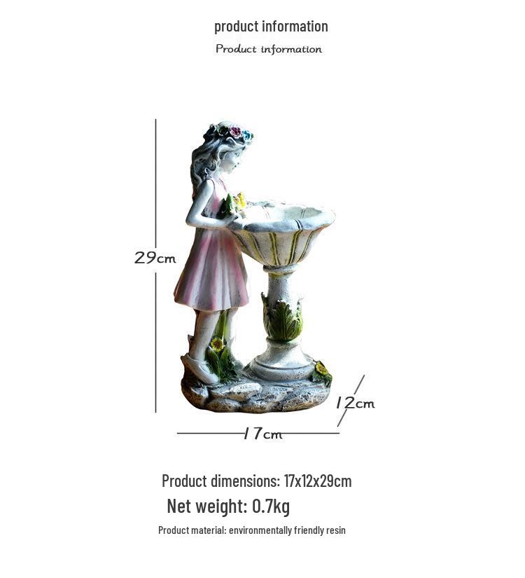Outdoor Garden Fairy Angel Resin Solar Light Ornament
