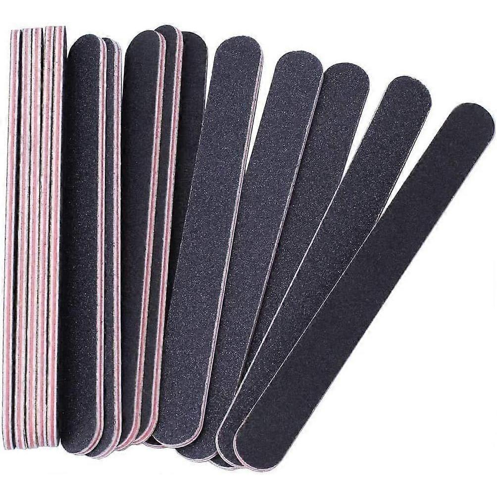 15Pcs Nail Files Double Sided Emery Board (100/180 Grit) - Nail Buffering Files